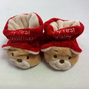Dan Dee my 1st Christmas booties red sz 1-2 (0-6M)